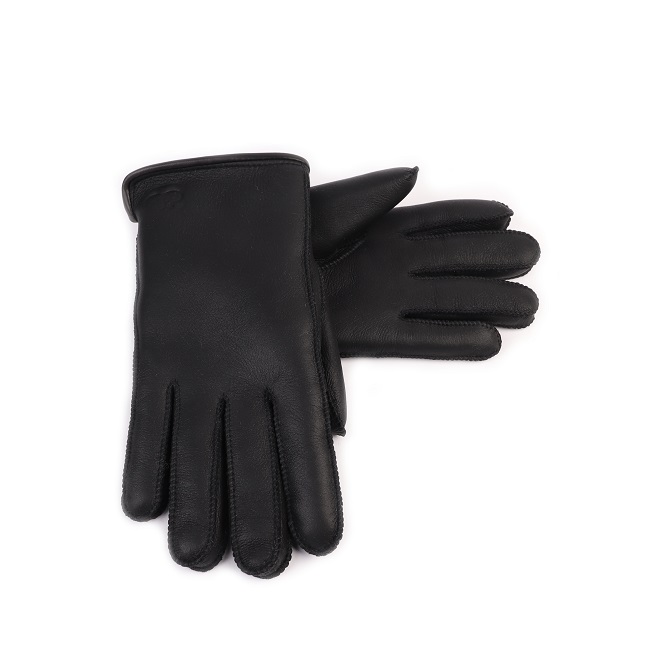 Gants homme fourrés en peau d'agneau double face Old school brown