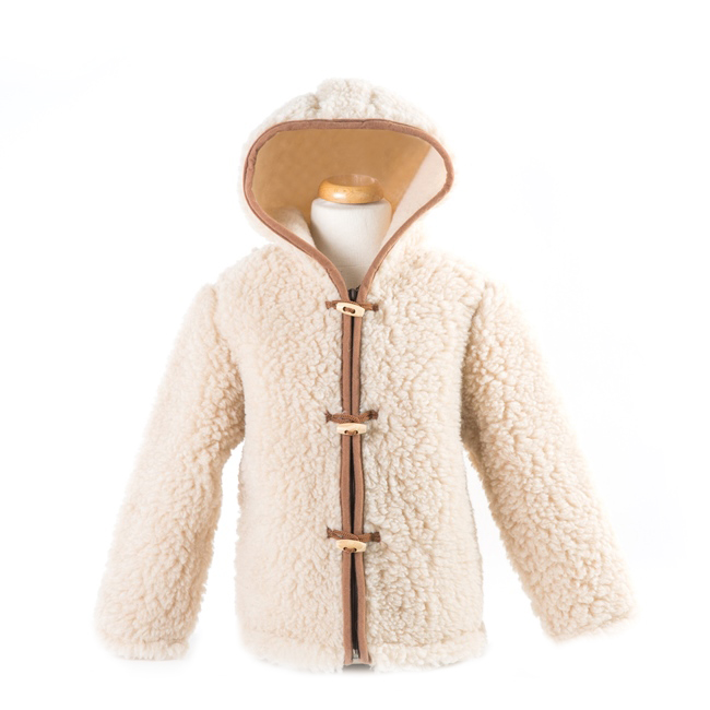 Gilet enfant capuche marron en laine GLEM CAPUCHE