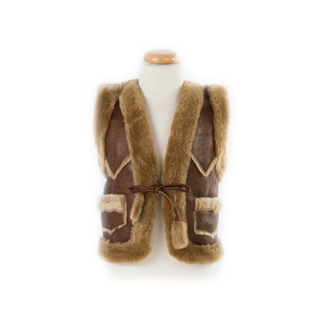 Gilet enfant "MOUTON" en peau d'Agneau double face